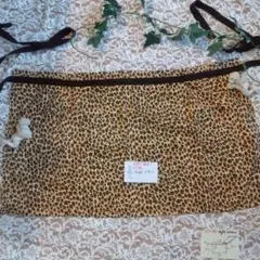 お勧め✴ヒョウ柄 カフェエプロン