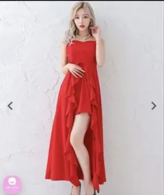 フリルフィッシュテールキャミロングドレス Lサイズ