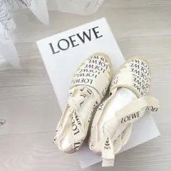 残１【新品】LOEWE ロエベ ロゴ リボン エスパドリーユ サンダル 24cmのサムネイル