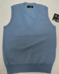 お値下げ　未使用　mindgame's ライトブルー Vネック ウール100%