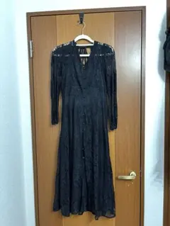 レースワンピース/ブラック/お呼ばれ/オケージョンドレス/着画あり