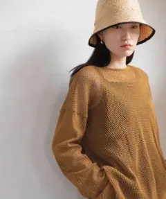 ２ＷＡＹメッシュリボンカーデロングスリーブ　ロング丈　LOWRYS FARM