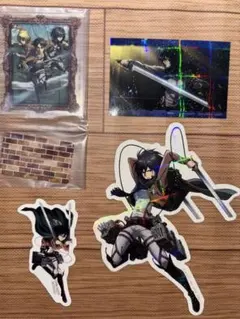 ミカサ 記憶への進撃 ステッカー・1番くじステッカーアクスタ