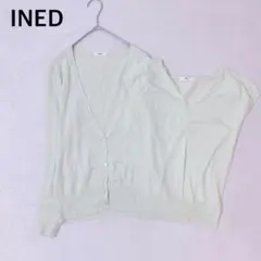 INED イネド アンサンブル カーディガン M インナー 2点セット 薄手のサムネイル