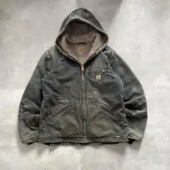 【幻級】carharttトラディショナルジャケット　モスグリーン　フェード　企業 90s～00s Carharttカーハート トラディショナルジャケット モス
