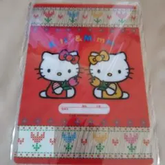 昭和レトロ　平成レトロ　当時物　ハローキティ 下敷き キティとミミィ