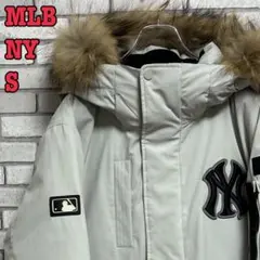 《希少》MLB☆ニューヨーク・ヤンキース ダウンジャケット ライトグレー S