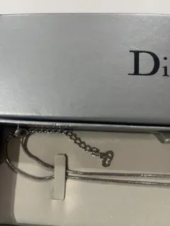 dior　ディオール キューブ　ネックレス　シルバー　CDロゴ　チェーン