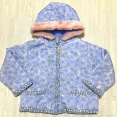 fafa フェフェ　アウター　コート　中綿　ダウン　フード付き　花　ファー