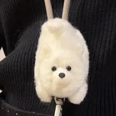 犬 白柴 柴犬 スマホショルダーストラップ ハンドメイド