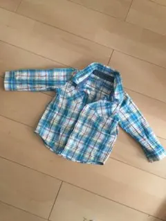 Baby Gap チェックシャツ 青　再度お値下げしました！！