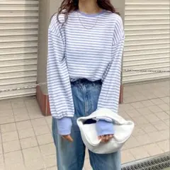 Ungrid WEB限定 スリーブボリュームワッフルロングスリーブTee