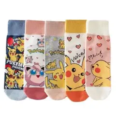 新品♡ポケモン♡キャラクターソックス靴下5足セット