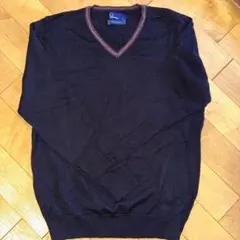 FRED PERRY Vネックセーター M 紺色