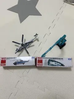 トミカ ミニカー セット ヘリコプターとクレーン車