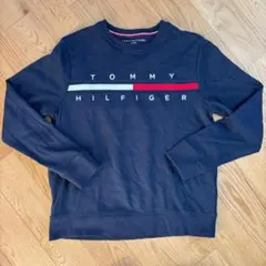 【美品】TOMMY HILFIGER ネイビー トレーナー Lサイズ