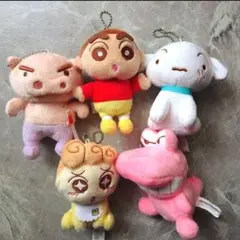 クレヨンしんちゃん　パステルマスコット　ぬいぐるみ 5個セット