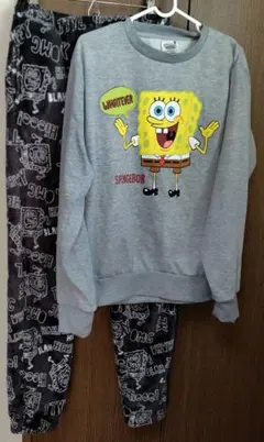 スポンジボブ パジャマ Mサイズ グレー