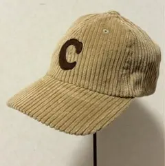 未使用 Cロゴ ベージュカラー コーデュロイ レディース キャップ帽子 新品