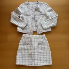 INGNE ツイード スカート スーツ セットアップ　卒業　卒園　入学　入園