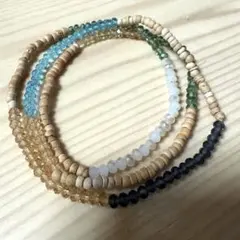 多色天然石ロングネックレス　ブレスレット