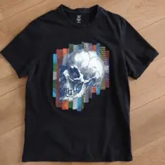 I-N-C 髑髏/スカルTシャツ/半袖/黒/古着/S相当