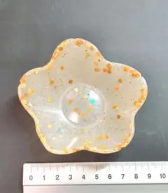 ゴールド水玉のお花小皿　No.95