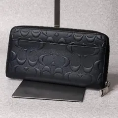 コーチ COACH 財布 ラウンドファスナー ハウンドトゥースアコーデオン