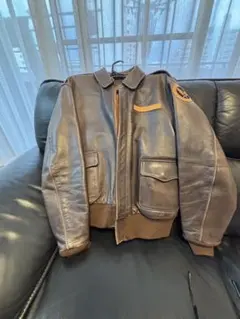 ブラウンレザーフライトジャケット