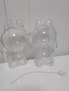 ☆ラブブ クリアケース ☆LABUBUアクリルケース☆透明 保護 立ち 2個☆