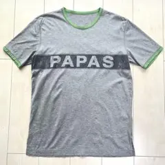 PAPAS パパス ロゴ リンガー Tシャツ Lのサムネイル