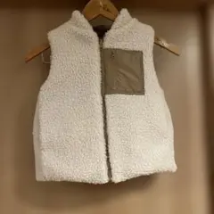 美品 ボア側【COMME CA ISM】キッズ ベスト リバーシブル120cm