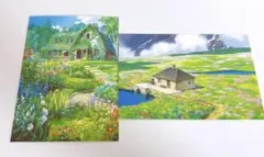 三鷹の森ジブリ美術館　ポストカード　2枚セット　ハウルの動く城　魔女の宅急便