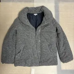グレー中綿コート　ポケット付き