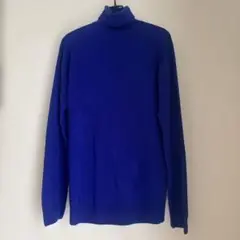 COMME CA ISM タートルネックセーター 青 L