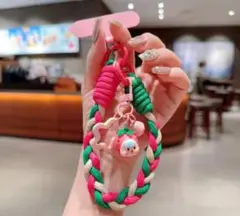 カラフル編みひもストラップ　３点セット