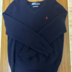 Polo by Ralph Lauren ラムウール Vネックニット ネイビーのサムネイル