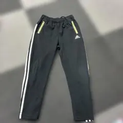 adidas ブラック ロングパンツ サイドストライプ