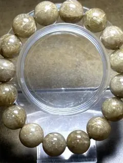 ゴールドシルバータイチンルチルブレスレット13㎜（新品未使用）高品質　金運最強