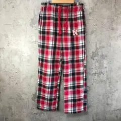 B2902古着　パジャマパンツ　赤　黒　白　90s Y2K