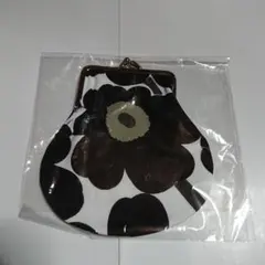 ミニ ウニッコ がま口ポーチ marimekko マリメッコ 白 黒
