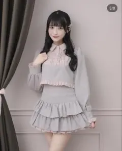 pium バイカラーTシャツ×ティアードスカートセット - メルカリ