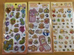 なっとうちゃん　平成はっぴーフォン　ピタプクステッカー　転写シール　ぷくキラ