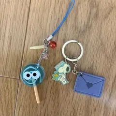 スヌーピー キーホルダー ＆ キャンディ イヤホンジャックストラップ 2点