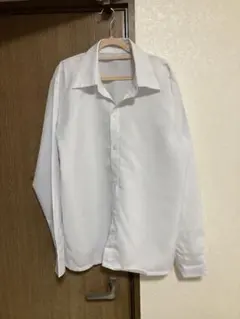 ホワイト長袖シャツ ポリエステル100%