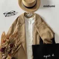 c388＊ midiumi リネン テーラードコート スプリングコート