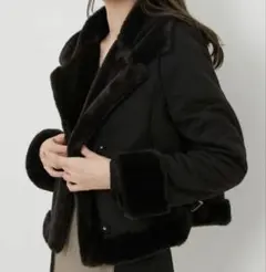 rienda♡ Faux Farムートンショートジャケット