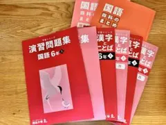 予習シリーズ国語 小6 演習問題集上、漢字とことば上下、四科のまとめ4冊セット
