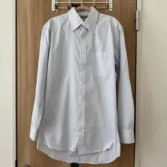 メンズ長袖ワイシャツ 水色 ドット風 ✭ ORIHICA