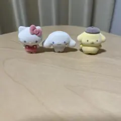 ふわふわフロッキードール サンリオキャラクターズ　3個セット